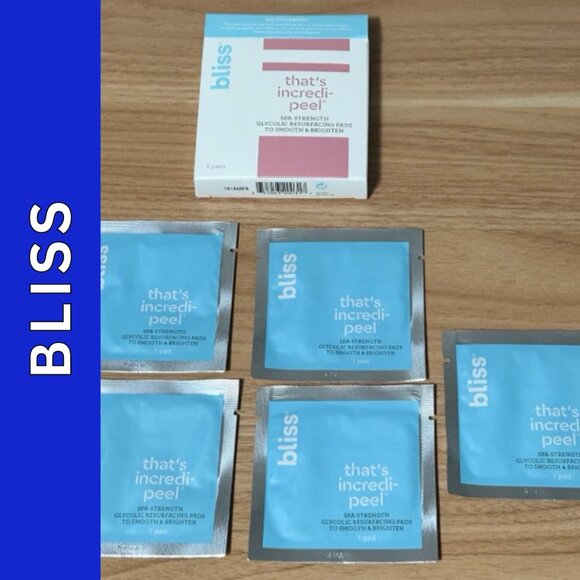 Bliss That's Incredi Peel Glycolic Resurfacing Pads 5 PADS Brand New Boxed - Picture 1 of 8